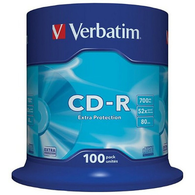 Verbatim CD-R, 700 MB, 52X, 100 Pack
