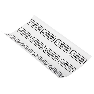 RS PRO Adhesive Pre-Printed Adhesive Label-Calibration Not Required-. Quantity: 120