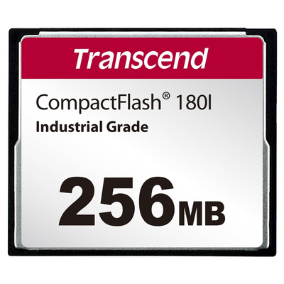Transcend CF180I CompactFlash Industrial 256 MB SLC Compact Flash Card