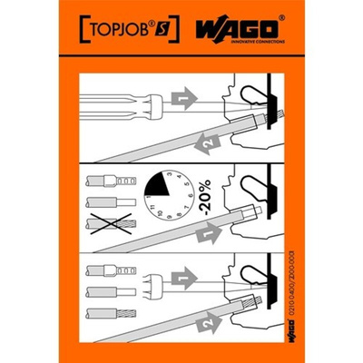 Wago Pre-Printed Label. Quantity: 100EA