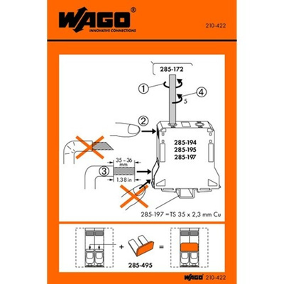 Wago Pre-Printed Label. Quantity: 100EA