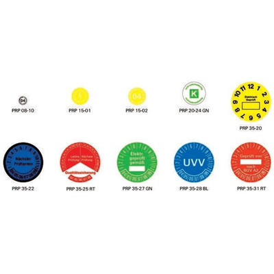 Idento Adhesive Inspection Date Labels. Quantity: 5