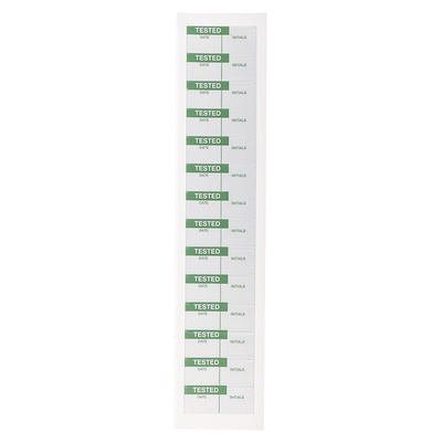 RS PRO Adhesive Pre-Printed Adhesive Label-Tested-. Quantity: 140