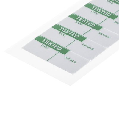 RS PRO Adhesive Pre-Printed Adhesive Label-Tested-. Quantity: 140