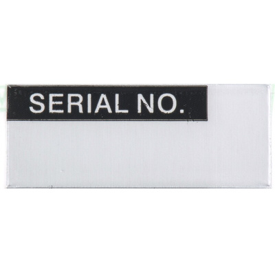 RS PRO Adhesive Pre-Printed Adhesive Label-Serial No.-. Quantity: 180