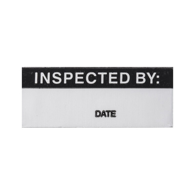 RS PRO Adhesive Pre-Printed Adhesive Label-Inspected By-. Quantity: 140