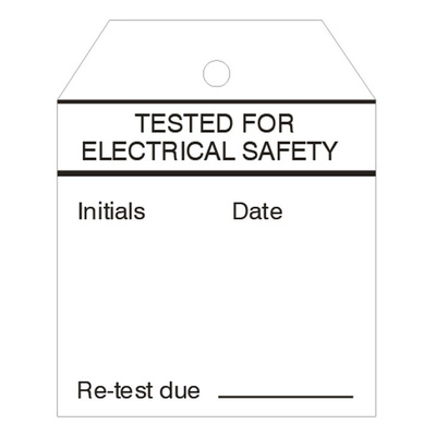 RS PRO Pre-Printed Tie Label-Tested For Electrical Safety-. Quantity: 50
