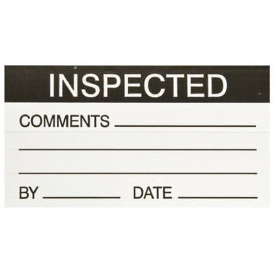 RS PRO Adhesive Pre-Printed Adhesive Label-Inspected-. Quantity: 30