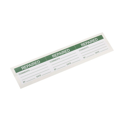 RS PRO Adhesive Pre-Printed Adhesive Label-Reparied-. Quantity: 30