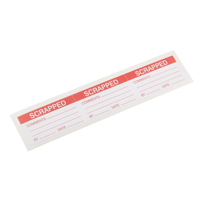 RS PRO Adhesive Pre-Printed Adhesive Label-Scrapped-. Quantity: 30