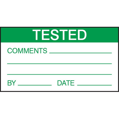 RS PRO Adhesive Pre-Printed Adhesive Label-Tested-. Quantity: 30