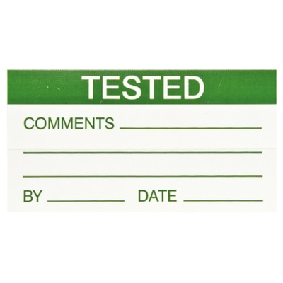 RS PRO Adhesive Pre-Printed Adhesive Label-Tested-. Quantity: 30