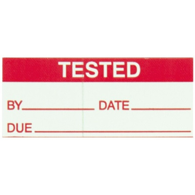RS PRO Adhesive Pre-Printed Adhesive Label-Tested-. Quantity: 140