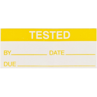 RS PRO Adhesive Pre-Printed Adhesive Label-Tested-. Quantity: 140