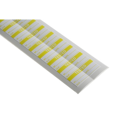 RS PRO Adhesive Pre-Printed Adhesive Label-Tested-. Quantity: 140