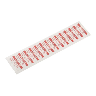 RS PRO Adhesive Pre-Printed Adhesive Label-Rejected-. Quantity: 140