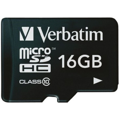 Verbatim 16 GB MicroSDHC Micro SD Card, Class 10