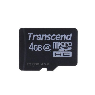 Transcend 4 GB MicroSDHC Micro SD Card, Class 4