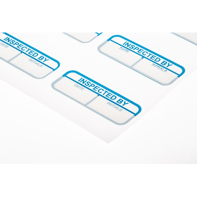 RS PRO Adhesive Pre-Printed Label-Inspected By-. Quantity: 120