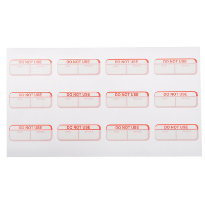 RS PRO Adhesive Pre-Printed Red Label-Do Not Use-. Quantity: 120