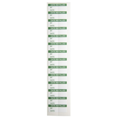 RS PRO Adhesive Pre-Printed Adhesive Label-Date Installed-. Quantity: 140