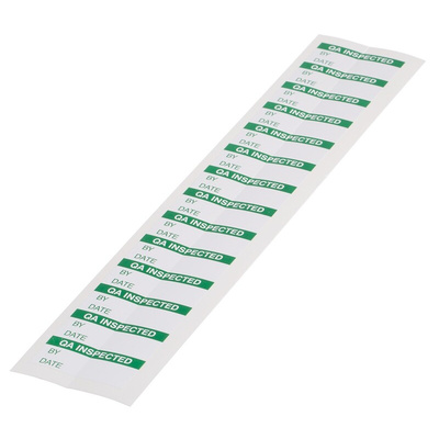 RS PRO Adhesive Pre-Printed Adhesive Label-QA Inspected-. Quantity: 140