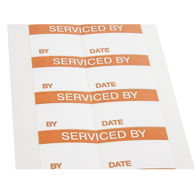 RS PRO Adhesive Pre-Printed Adhesive Label-Serviced By-. Quantity: 140
