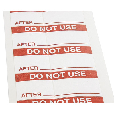 RS PRO Adhesive Pre-Printed Adhesive Label-Do Not Use-. Quantity: 140