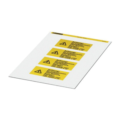 Phoenix Contact Adhesive Pre-Printed Label. Quantity: 4