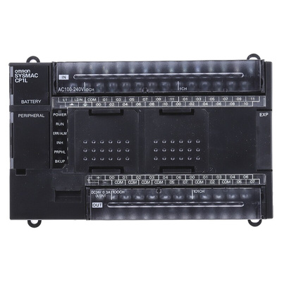 Omron CP1L Series PLC CPU for Use with SYSMAC CP1L Series, Relay Output, 24 (DC)-Input, DC Input