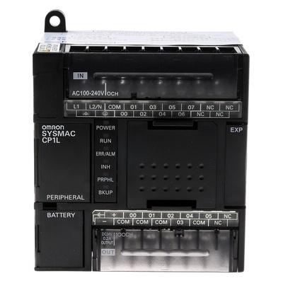 Omron CP1L Series PLC CPU for Use with SYSMAC CP1L Series, Relay Output, 8 (DC)-Input, DC Input