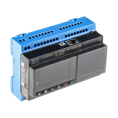 Crouzet em4 Series PLC CPU, PWM, Relay Output, 12 (Digital/Analogue), 4 (Digital)-Input, Analogue, Digital Input