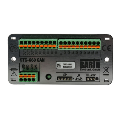 BARTH lococube mini-PLC Series PLC I/O Module for Use with STG-660, 7 → 32 V dc Supply, Digital, PWM, Solid