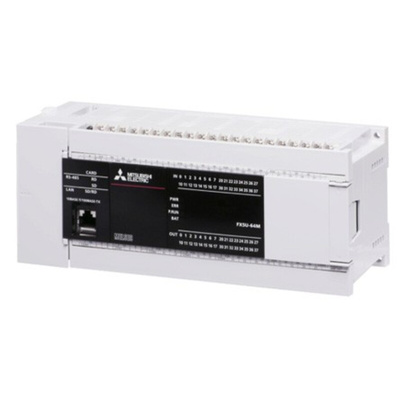 Mitsubishi MELSEC iQ-F Series PLC CPU for Use with FX5 Expansion Adapter, FX5 Extension Module, Analogue Output,