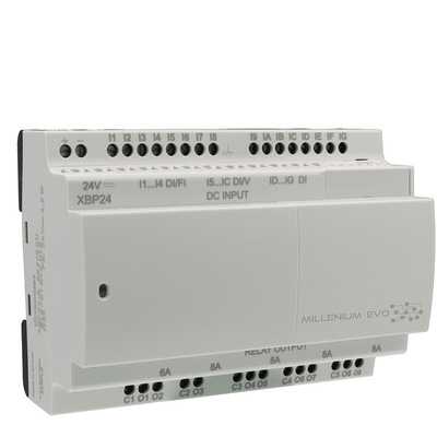 Crouzet Millenium Evo Series PLC CPU for Use with PLC, Relay Output, 16 (Digital)-Input, Digital Input