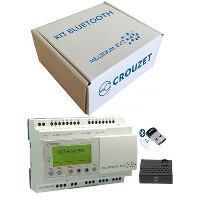 Crouzet Millenium Evo Series PLC CPU Starter Kit for Use with PLC, Relay Output, 16 (Digital)-Input, Digital Input