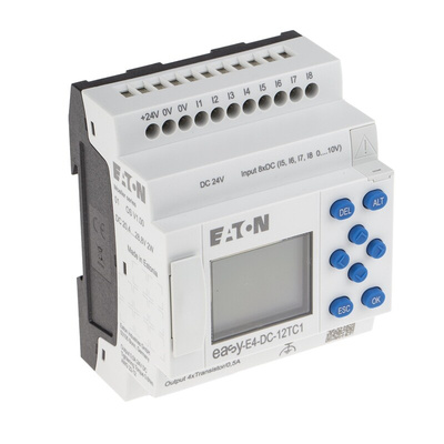 Eaton EasyE4 Series Logic Module, 24 V dc Supply, Transistor Output, 4 (Analogue), 8 (Digital)-Input, Analogue, Digital