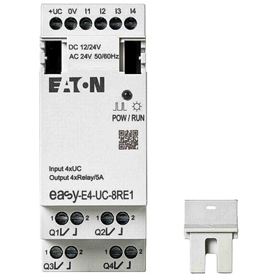 Eaton EasyE4 Series Logic Module, 12 V dc, 24 V dc Supply, Relay Output, 4-Input, Digital Input