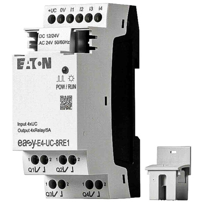 Eaton EasyE4 Series Logic Module, 12 V dc, 24 V dc Supply, Relay Output, 4-Input, Digital Input