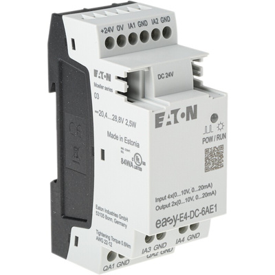 Eaton EasyE4 Series Logic Module, 24 V dc Supply, Analogue Output, 4-Input, Analogue Input