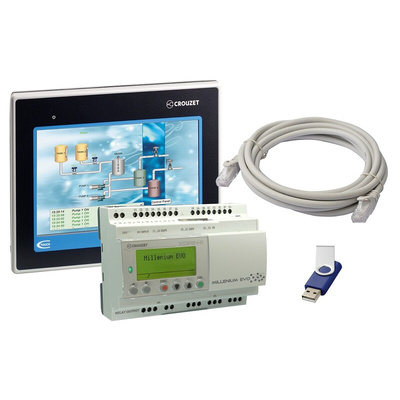Crouzet Millenium Evo Series PLC CPU for Use with Logic Controllers, Relay Output, 12-Input, Analogue, Digital Input