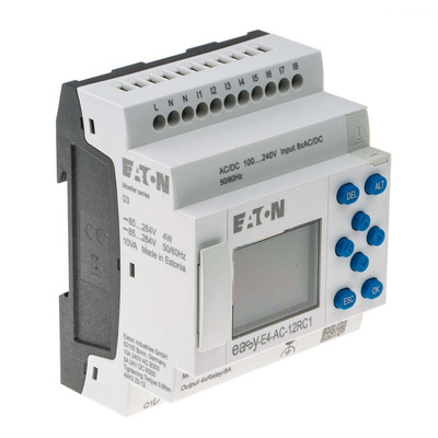 Eaton EasyE4 Series Control Relay, 100 → 240 V ac/dc Supply, Digital, Relay Output, 8-Input, Digital Input
