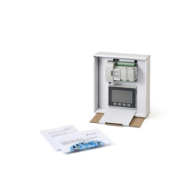 Rockwell Automation Micro 820 Series PLC CPU Starter Kit for Use with Micro 800 Controllers, Relay Output, 12-Input