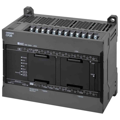 Omron CP2E Series PLC CPU for Use with CP2E Series, Relay Output, 18-Input, Digital Input