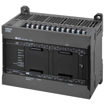 Omron CP2E Series PLC CPU, PNP/NPN Input