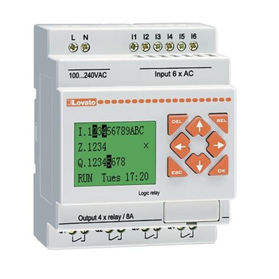 Lovato LRD Series PLC CPU, 8-Input, Analog, Digital Input