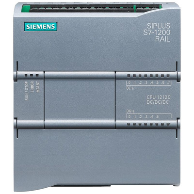 Siemens SIPLUS S7-1200 CPU 1214C Series PLC CPU for Use with SIPLUS S7-1200, Transistor Output, 10-Input, Analog Input