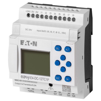 Eaton EasyE4 Series Control Relay, 24 V dc Supply, Relay Output, 4-Input, Analog Input