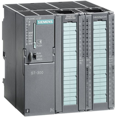 Siemens S7-300 Series PLC CPU for Use with ACS 400, Both Analog and Digital Output, 24-Input, Both Analog and Digital