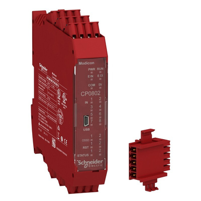 Schneider Electric XPSMCM Series Controller for Use with Expansion Modules, 24 V dc Supply, PNP Output, 8-Input, PNP,